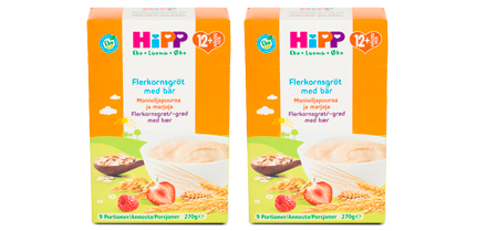 Flerkornsgrøt med Bær Fra - Hipp