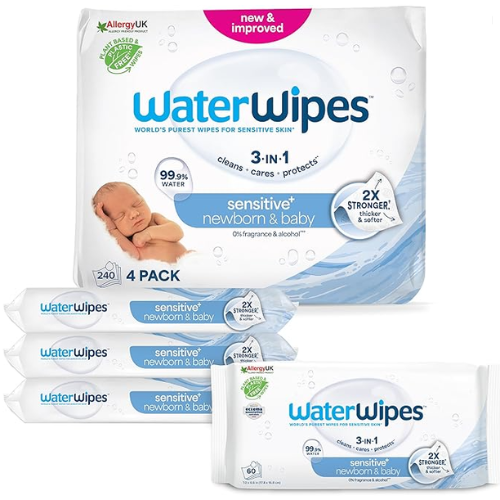 WaterWipes Sensitive+ Newborn & Baby Wipes